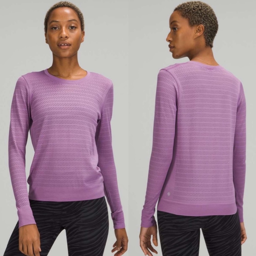 Lululemon Swiftly Breathe Long Sleeve Magenta Size 10